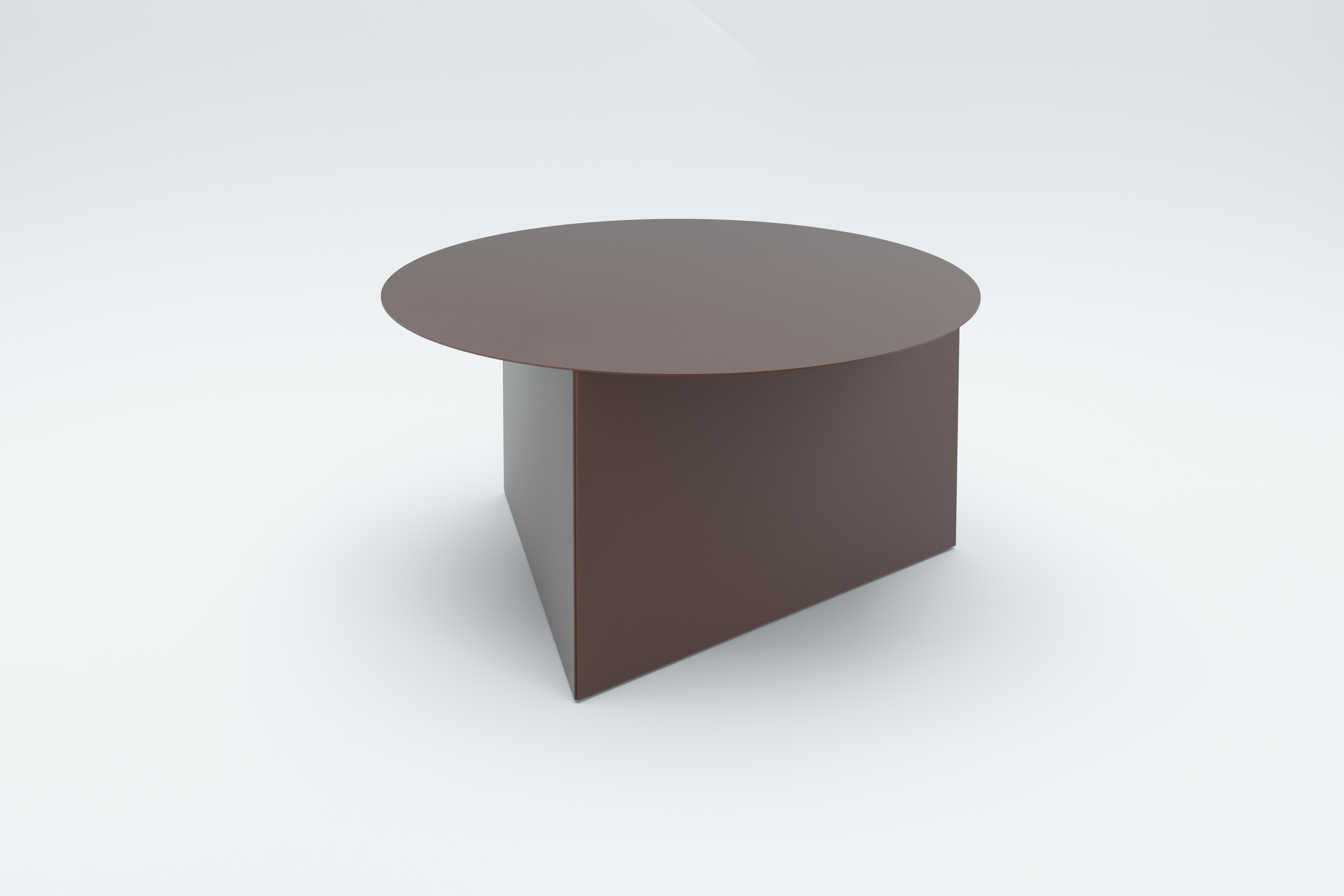 Steel Prisma Circle 70 Coffe Table by Sebastian Scherer For Sale 5