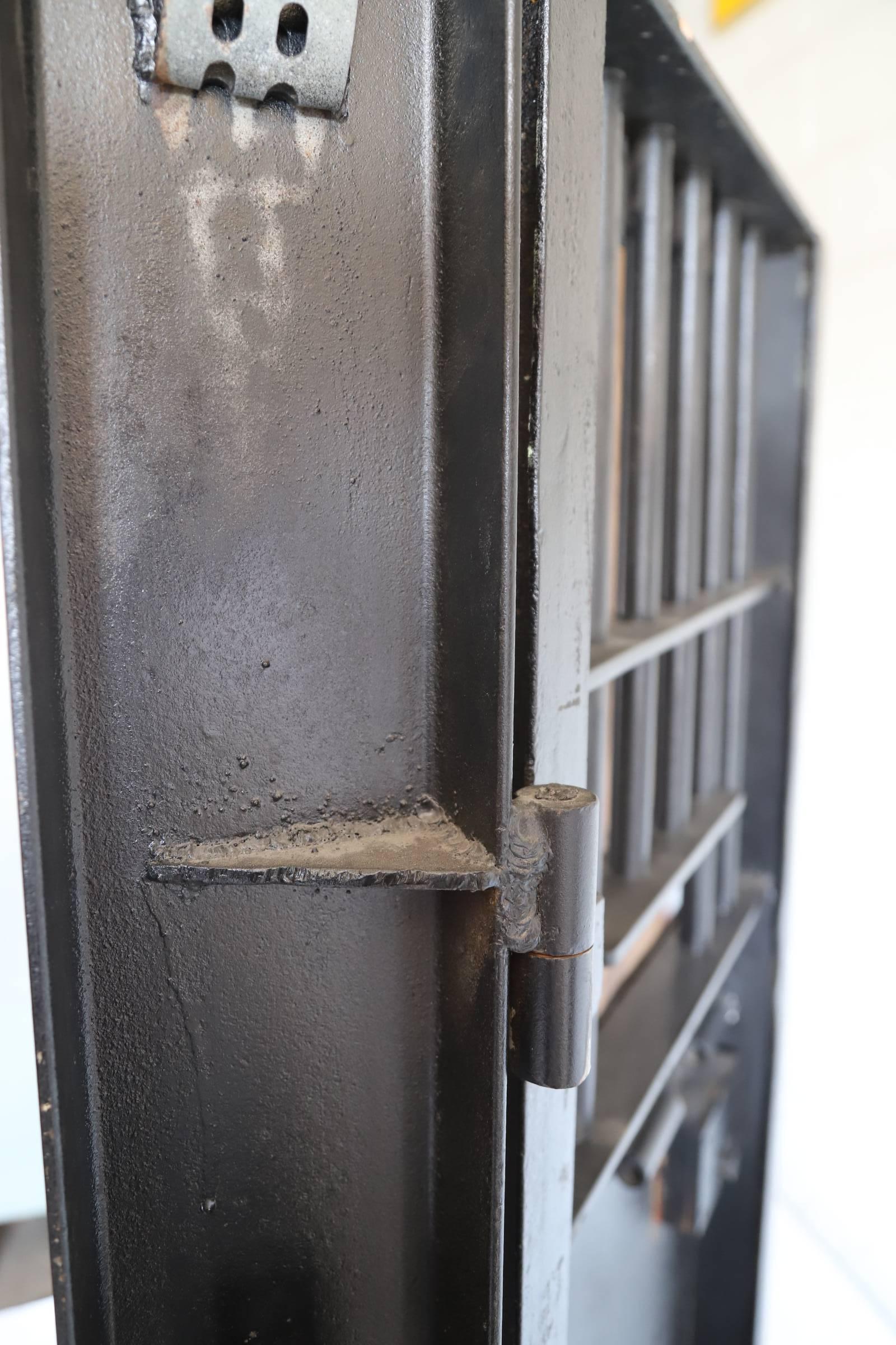 Steel Prison Jail House Door-Wine Cellar Door In Good Condition In Oklahoma City, OK