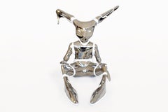 Steel rabbit sculpture by Kim Simonsson, circa 2006.