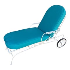 Steel Reclining Outdoor / Patio Chaise Lounge by Woodard