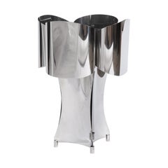 Polished Chrome Ribbon Table Lamp,  France 1980's