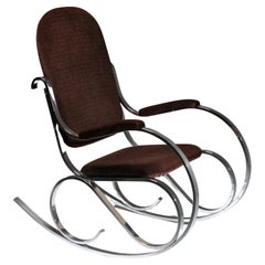 Fauteuil à bascule en acier par Luigi Saccardo pour Arrmet, Italie, années 1970
