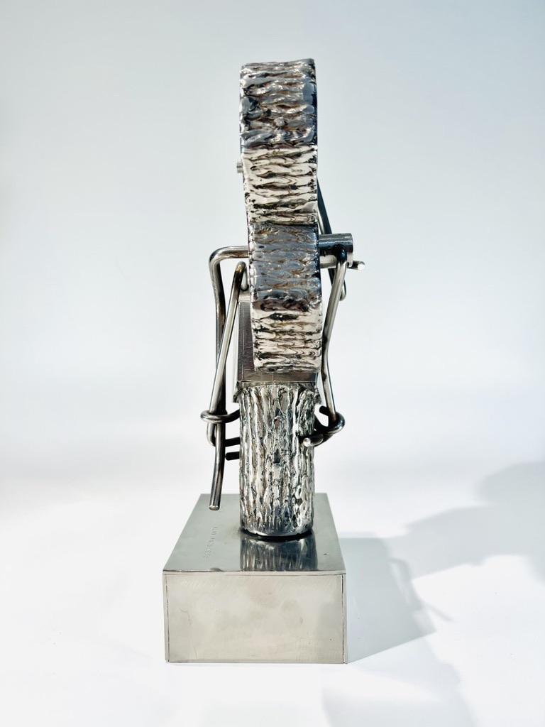 Expressionist Steel sculpture by Nicolas Vlavianos 1970 For Sale