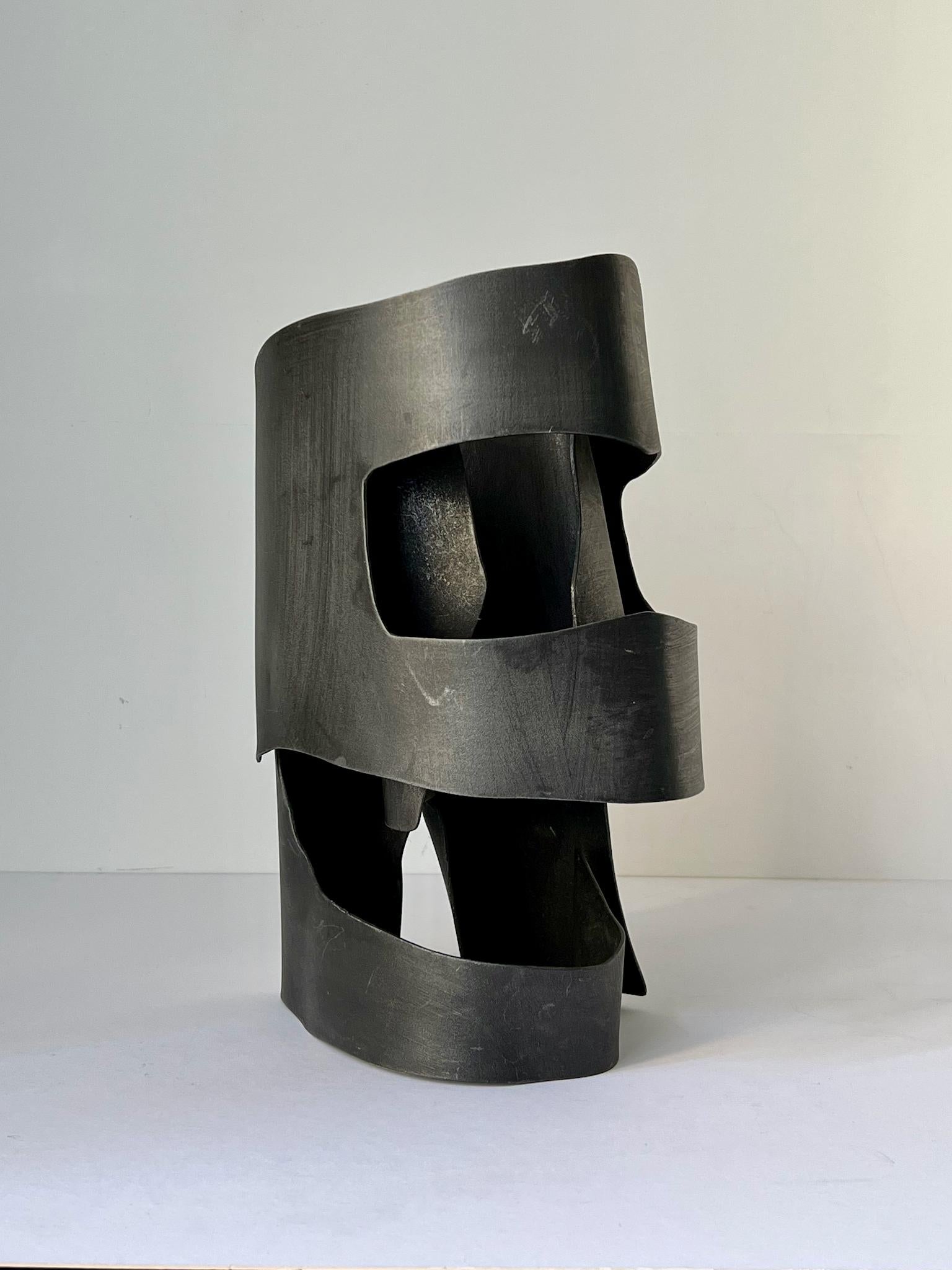 Mid-Century Modern Steel Sculpture, Helmet I, England 1970s For Sale