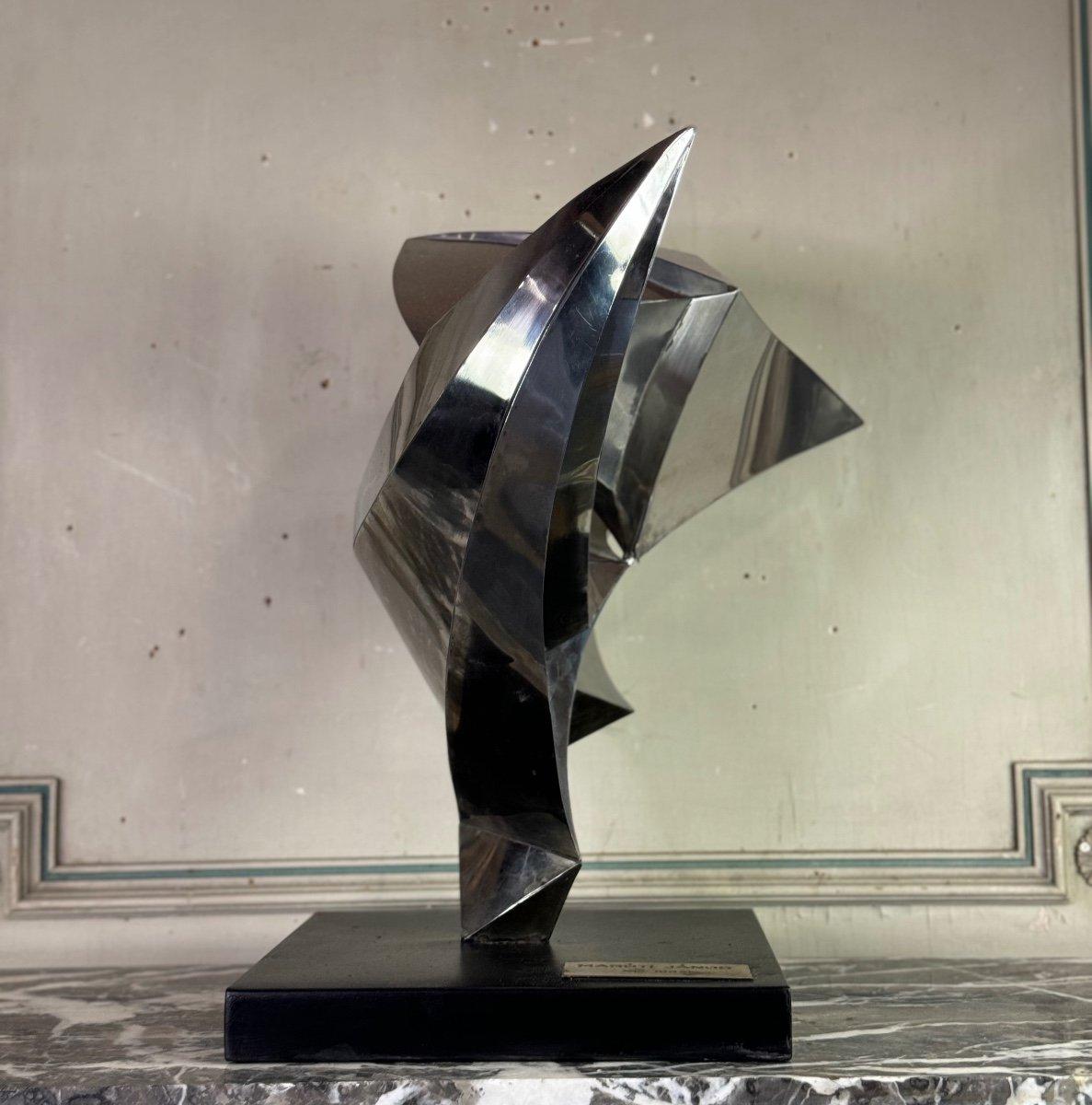 Steel Sculpture, Janos Maróti, Hungary, 1984 For Sale 4