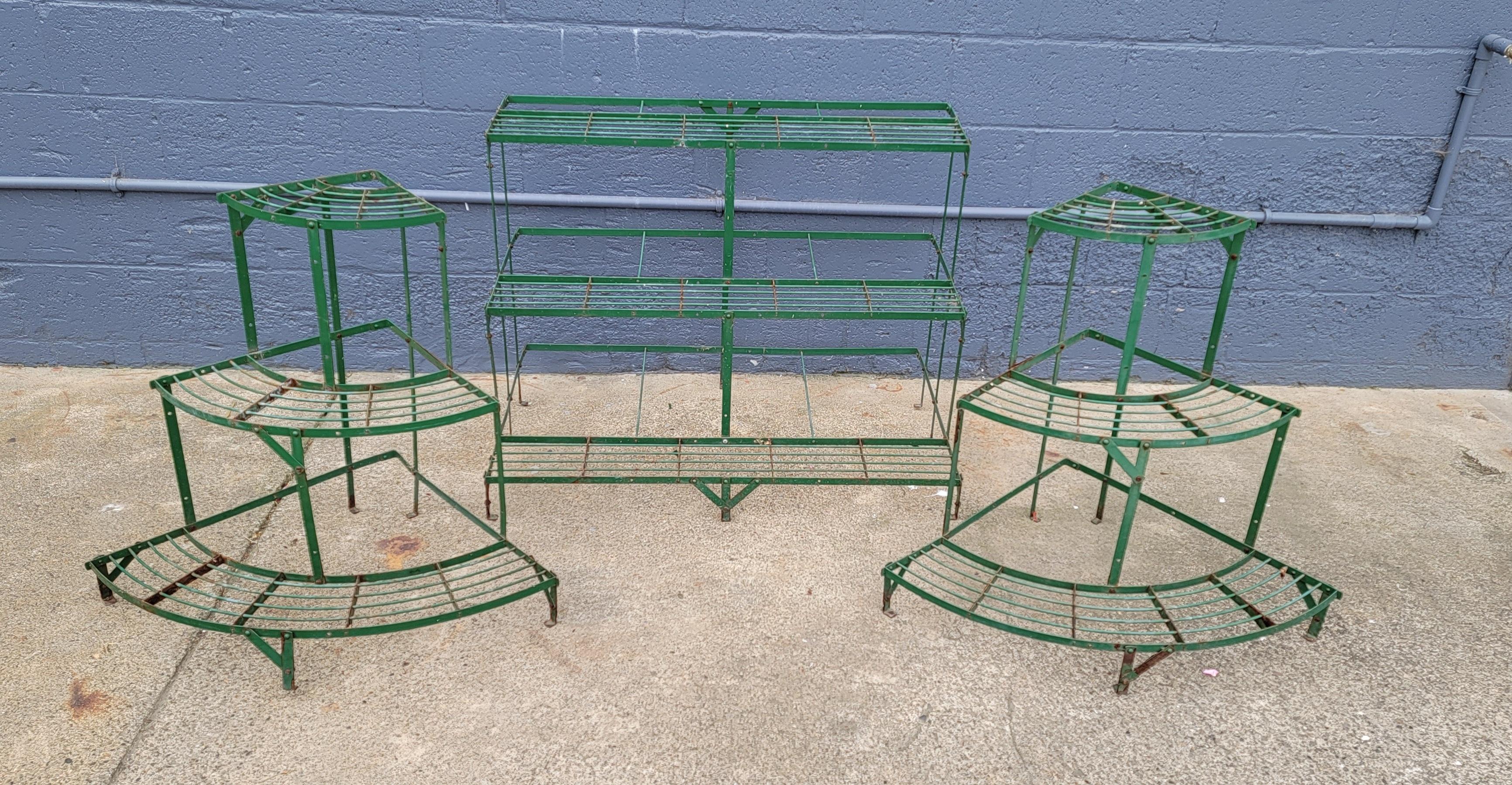 Steel Shelf Commercial Florist or Flower Pot Stand In Good Condition In Fulton, CA