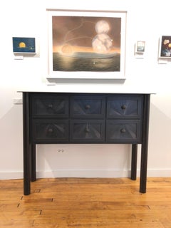 Jim Rose Steel Furniture - Six-Drawer Starburst Counter, Monochromatic Design
