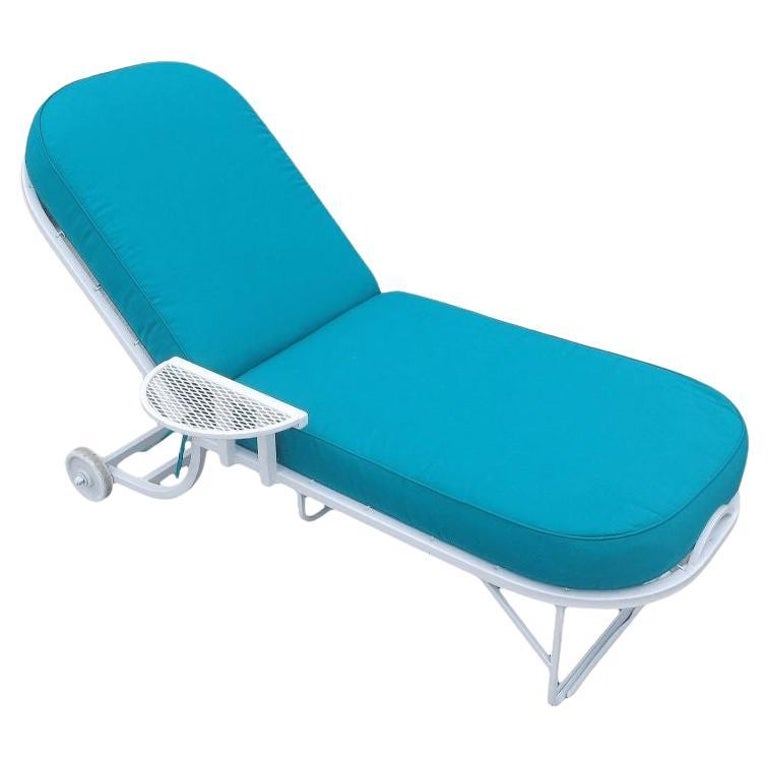 Steel Spring Outdoor / Patio Chaise Lounge by Woodard For Sale at 1stDibs