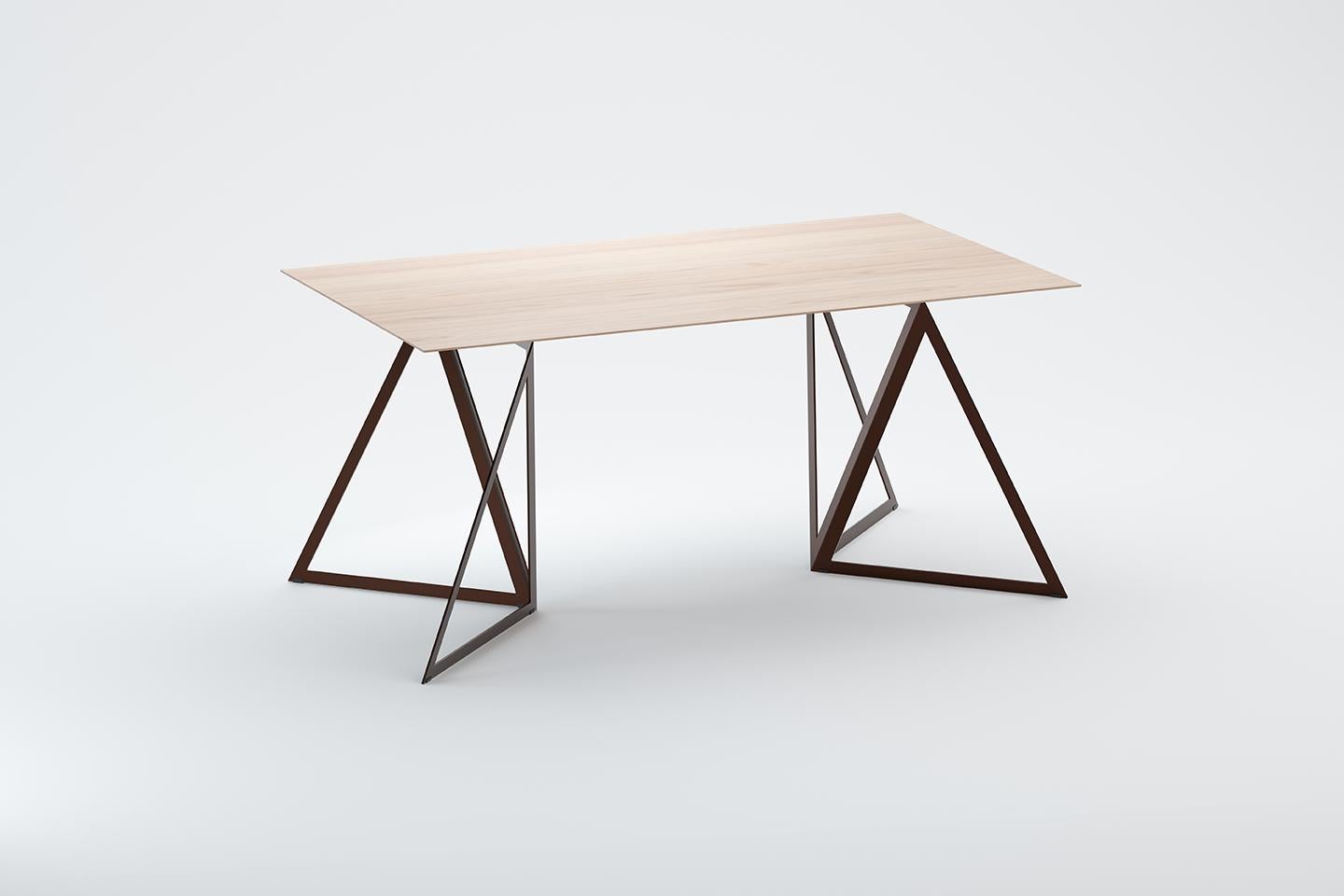 Steel Stand Table 160 Ash by Sebastian Scherer For Sale 4