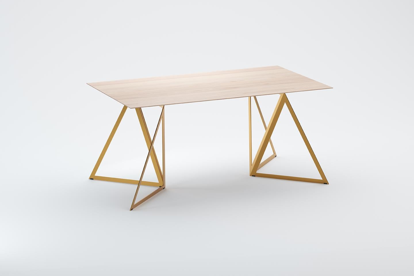 Steel Stand Table 160 Ash by Sebastian Scherer For Sale 5