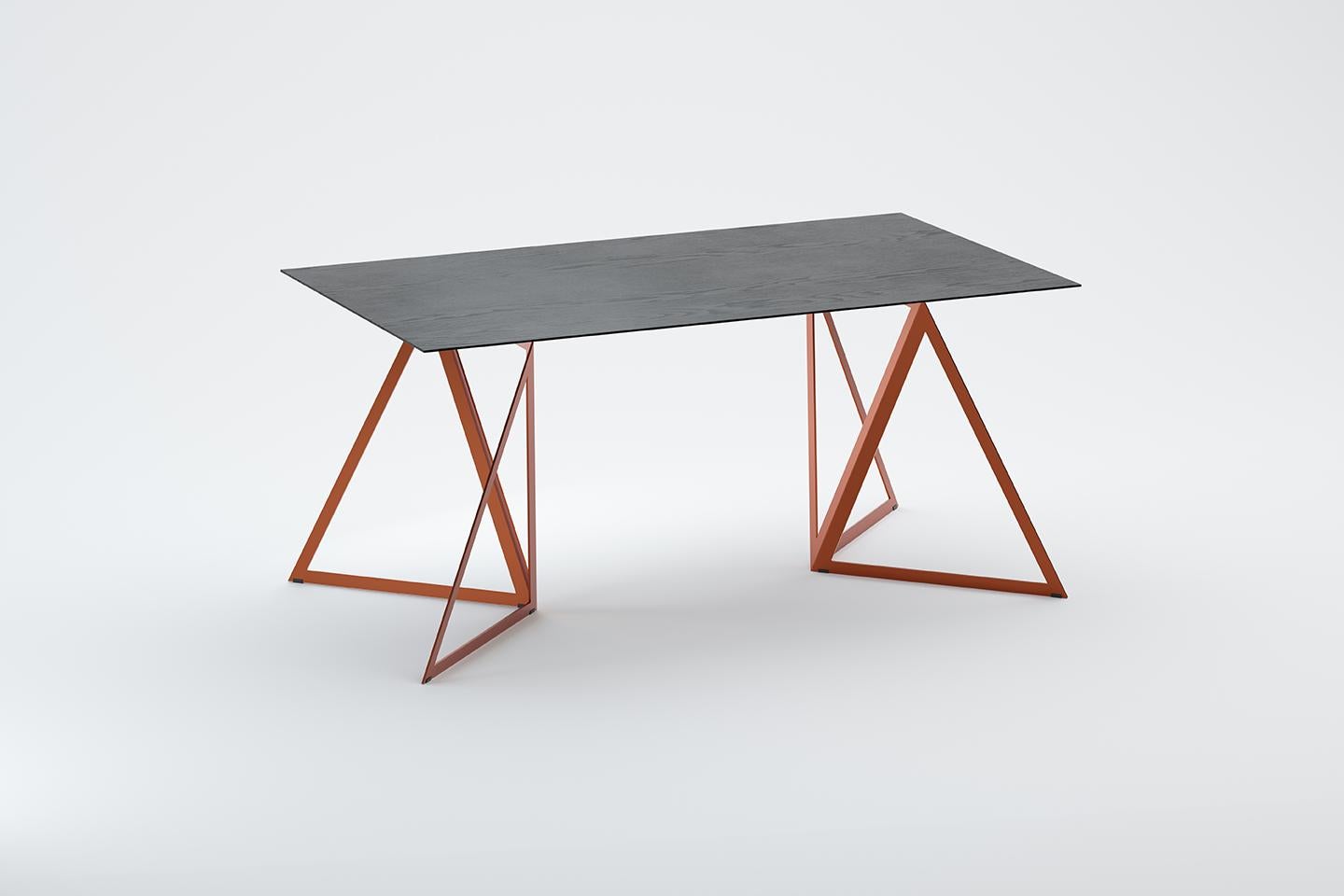 Stahlständer-Tisch 160 Asche von Sebastian Scherer im Angebot 7
