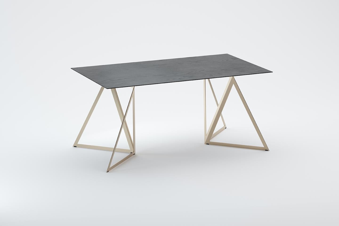 Stahlständer-Tisch 160 Asche von Sebastian Scherer im Angebot 8