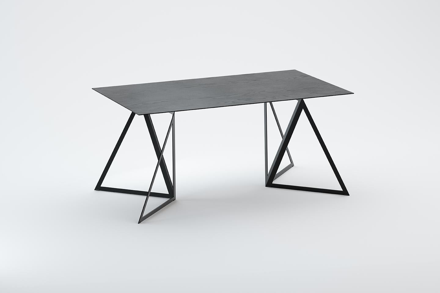 Stahlständer-Tisch 160 Asche von Sebastian Scherer im Angebot 9