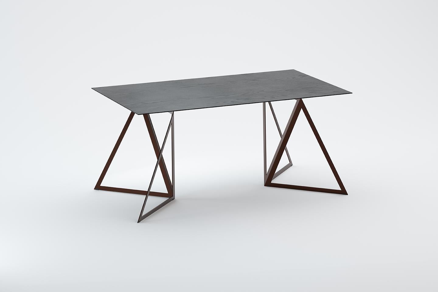 Steel Stand Table 160 Ash by Sebastian Scherer For Sale 12