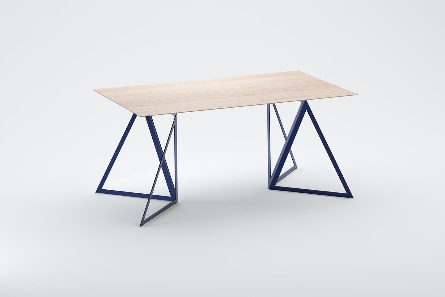 Post-Modern Steel Stand Table 160 Ash by Sebastian Scherer For Sale