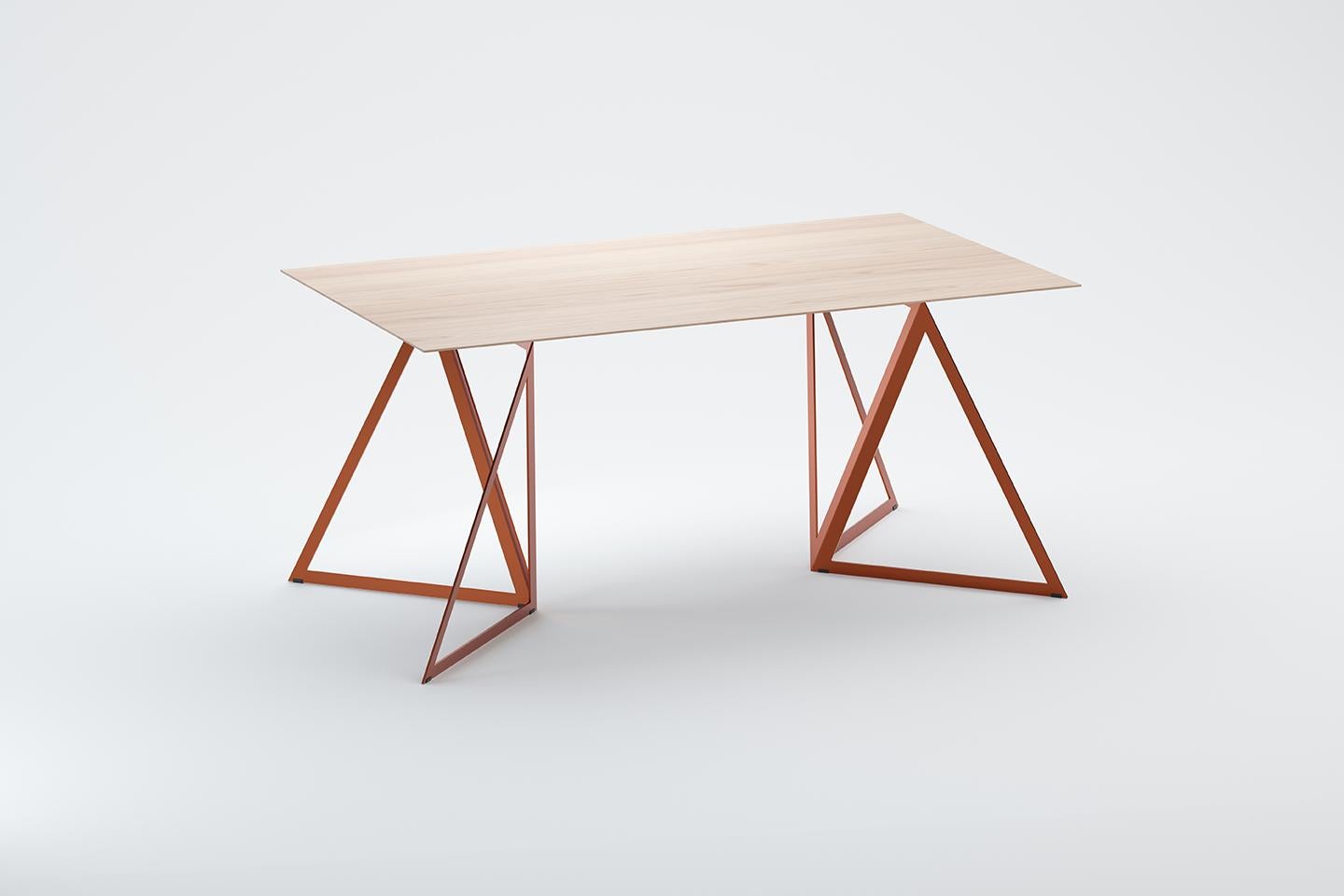 Steel Stand Table 160 Ash by Sebastian Scherer In New Condition For Sale In Geneve, CH