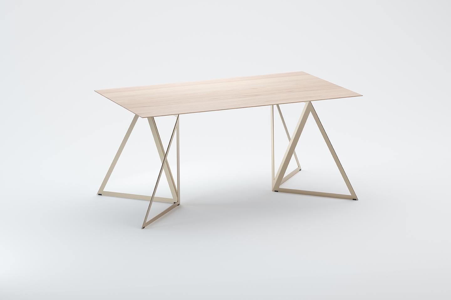 Contemporary Steel Stand Table 160 Ash by Sebastian Scherer For Sale
