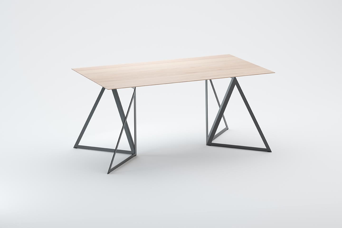 Steel Stand Table 160 Ash by Sebastian Scherer For Sale 3