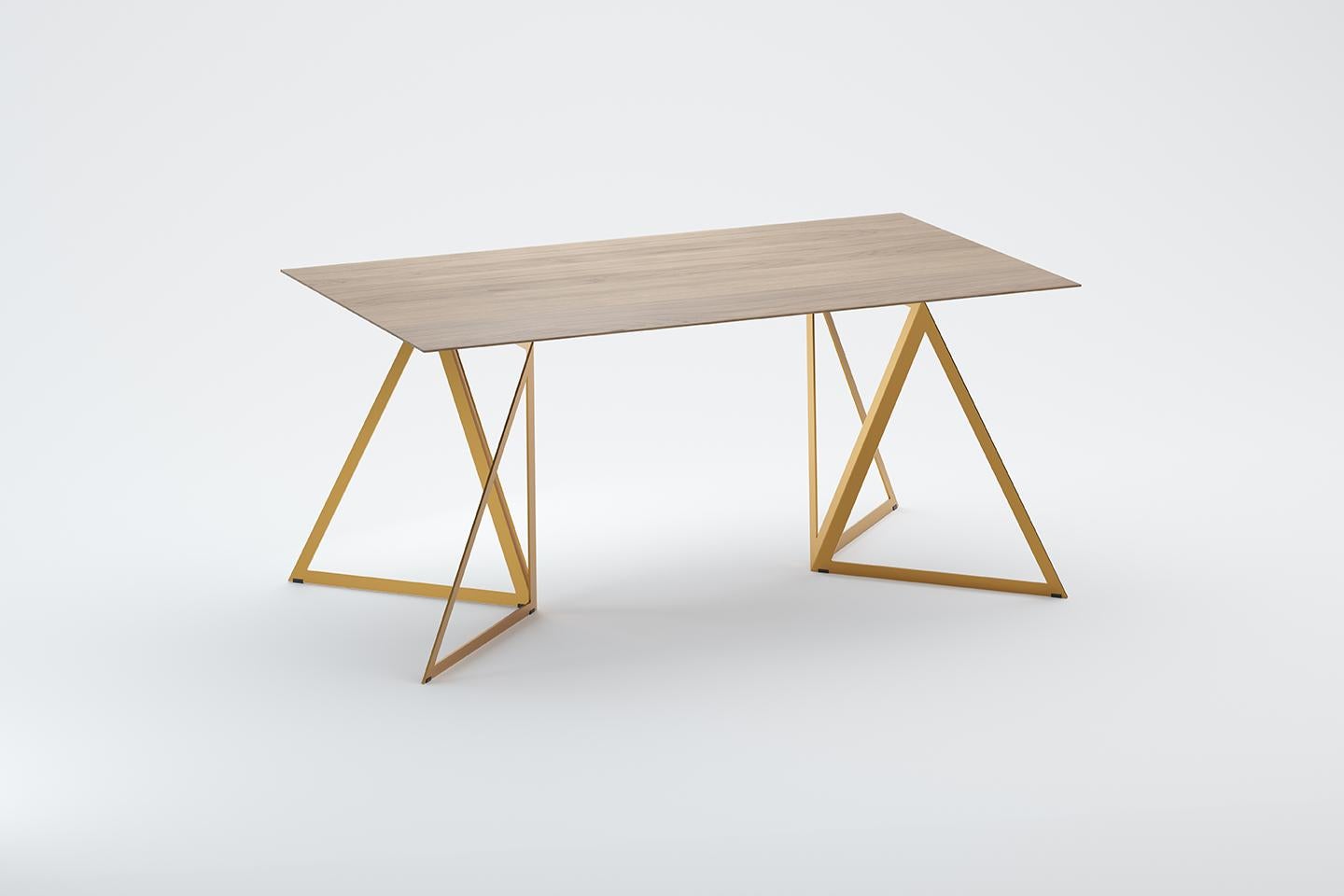 Steel Stand Table 160 Oak by Sebastian Scherer For Sale 5