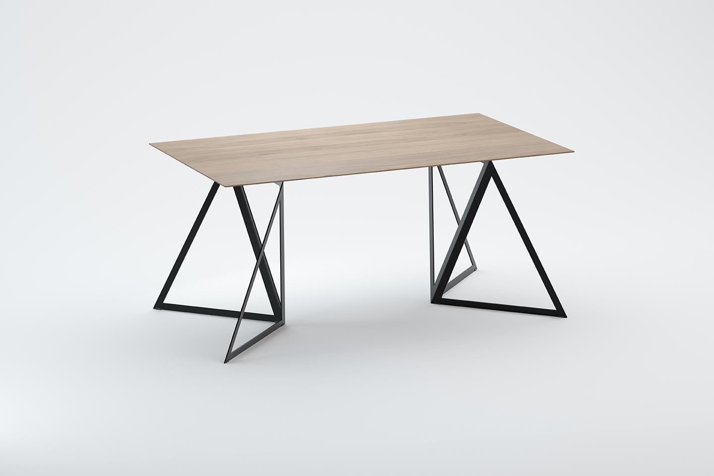 Steel Stand Table 160 Oak by Sebastian Scherer For Sale 2