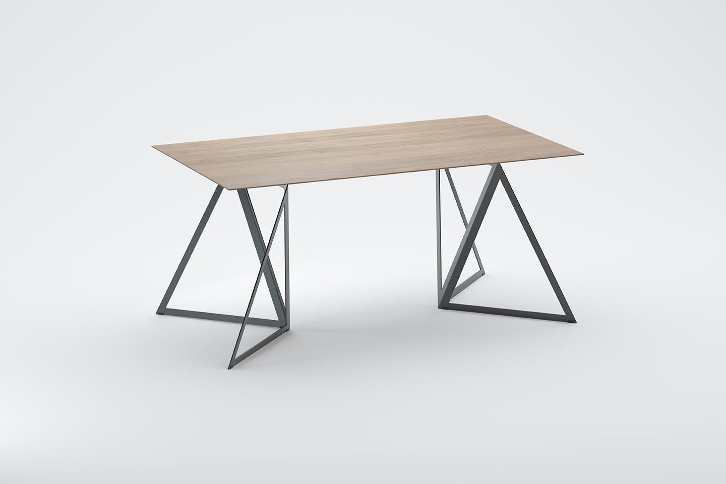 Steel Stand Table 160 Oak by Sebastian Scherer For Sale 3