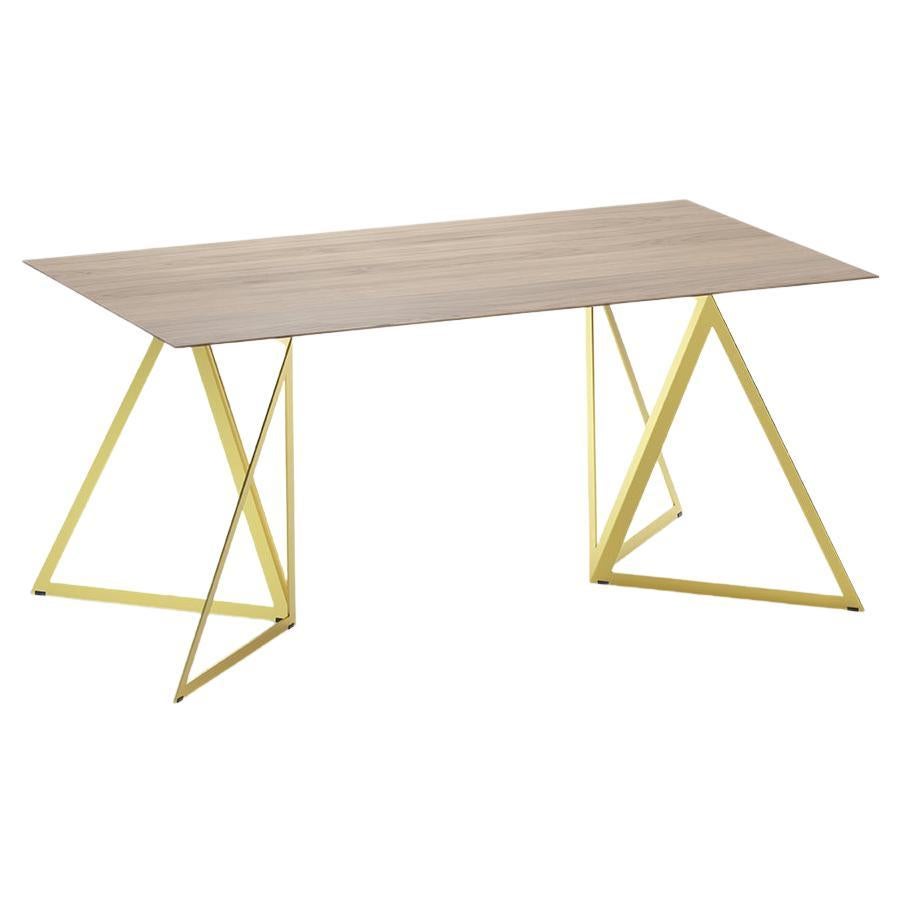 Steel Stand Table 160 Oak by Sebastian Scherer For Sale
