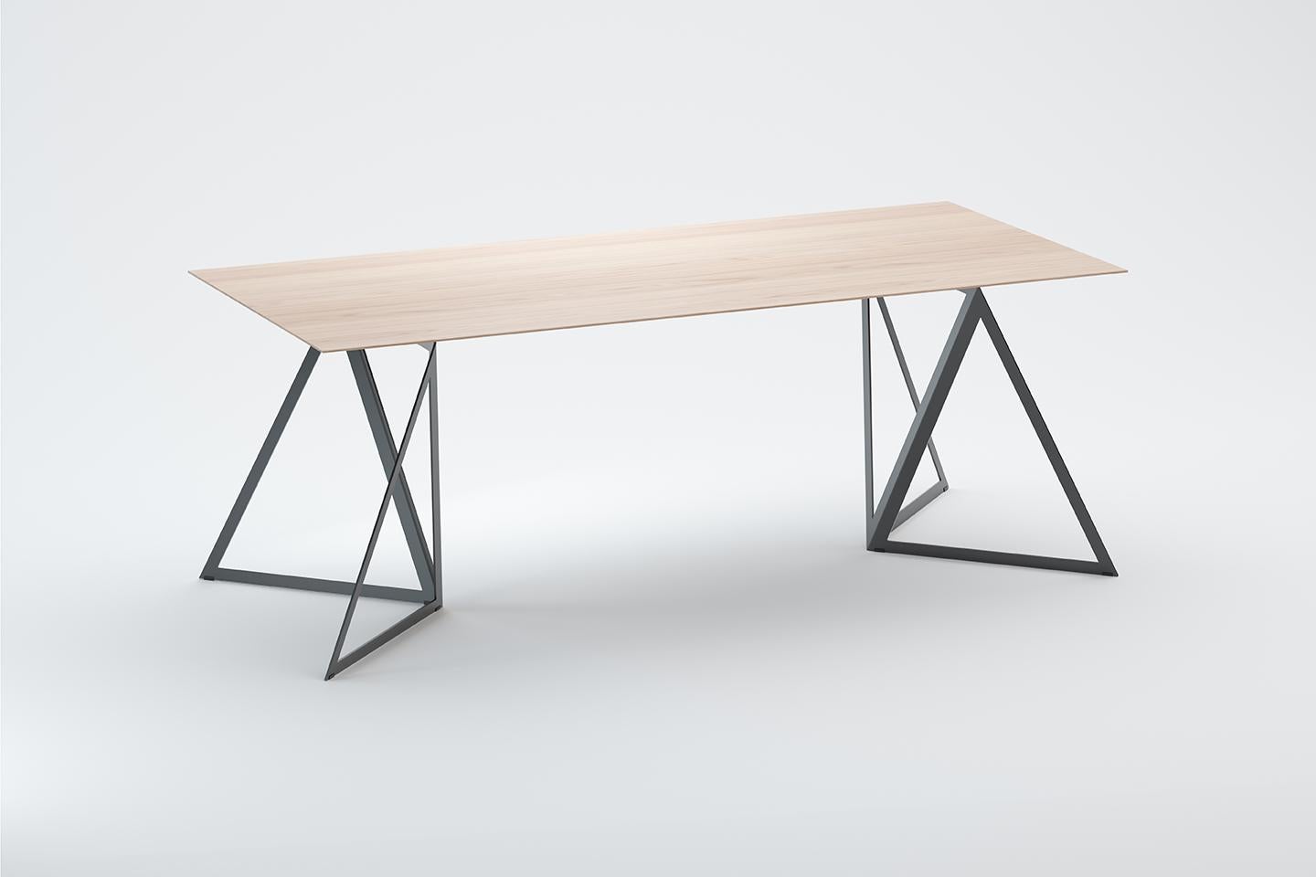 Stahlständer-Tisch 200 Asche von Sebastian Scherer im Angebot 3