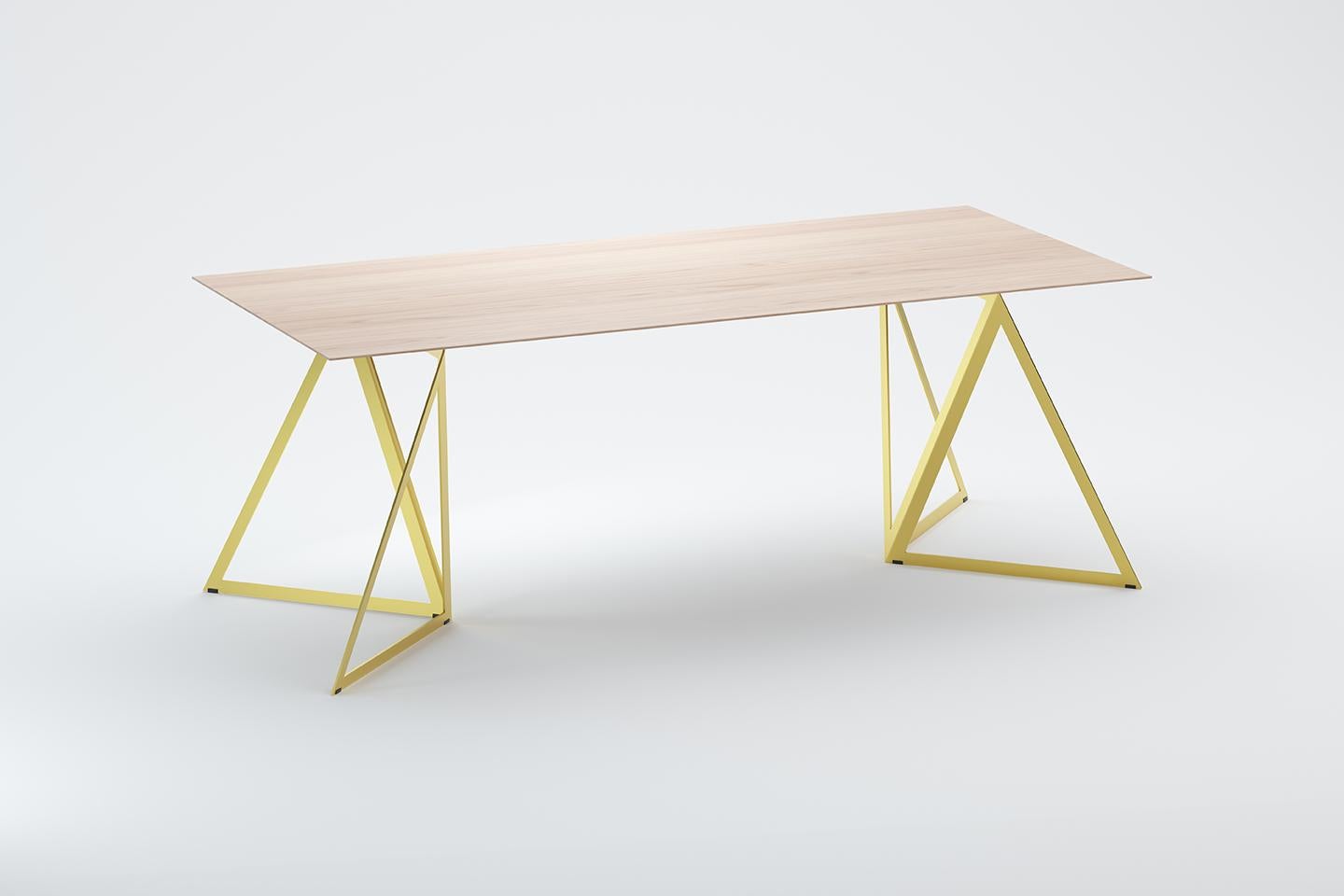 Stahlständer-Tisch 200 Asche von Sebastian Scherer (Postmoderne) im Angebot