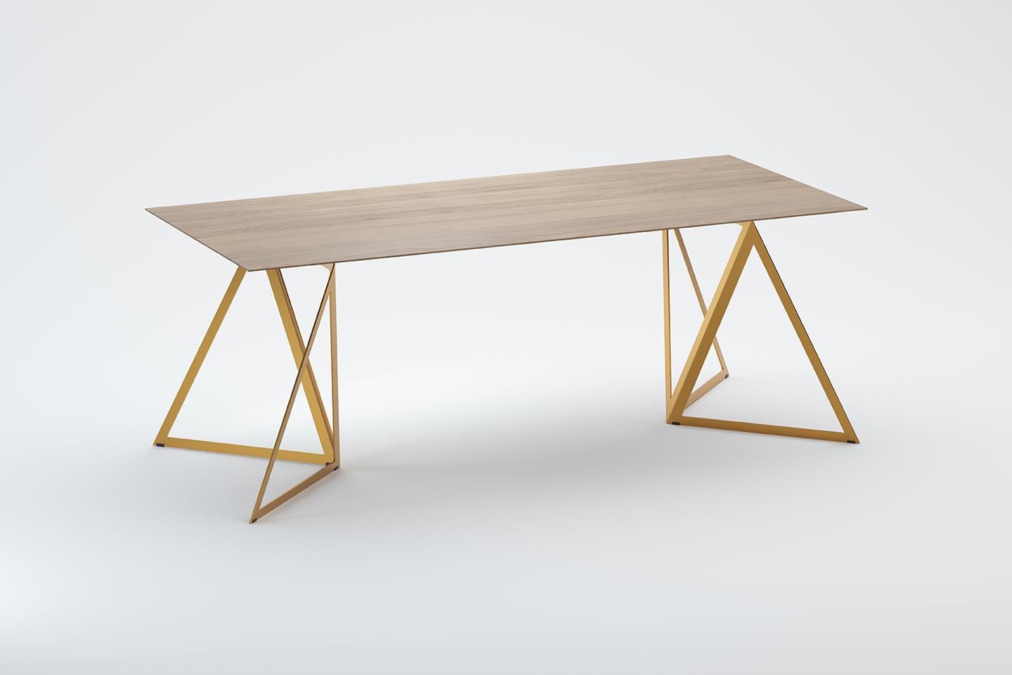 Steel Stand Table 200 Oak by Sebastian Scherer 5