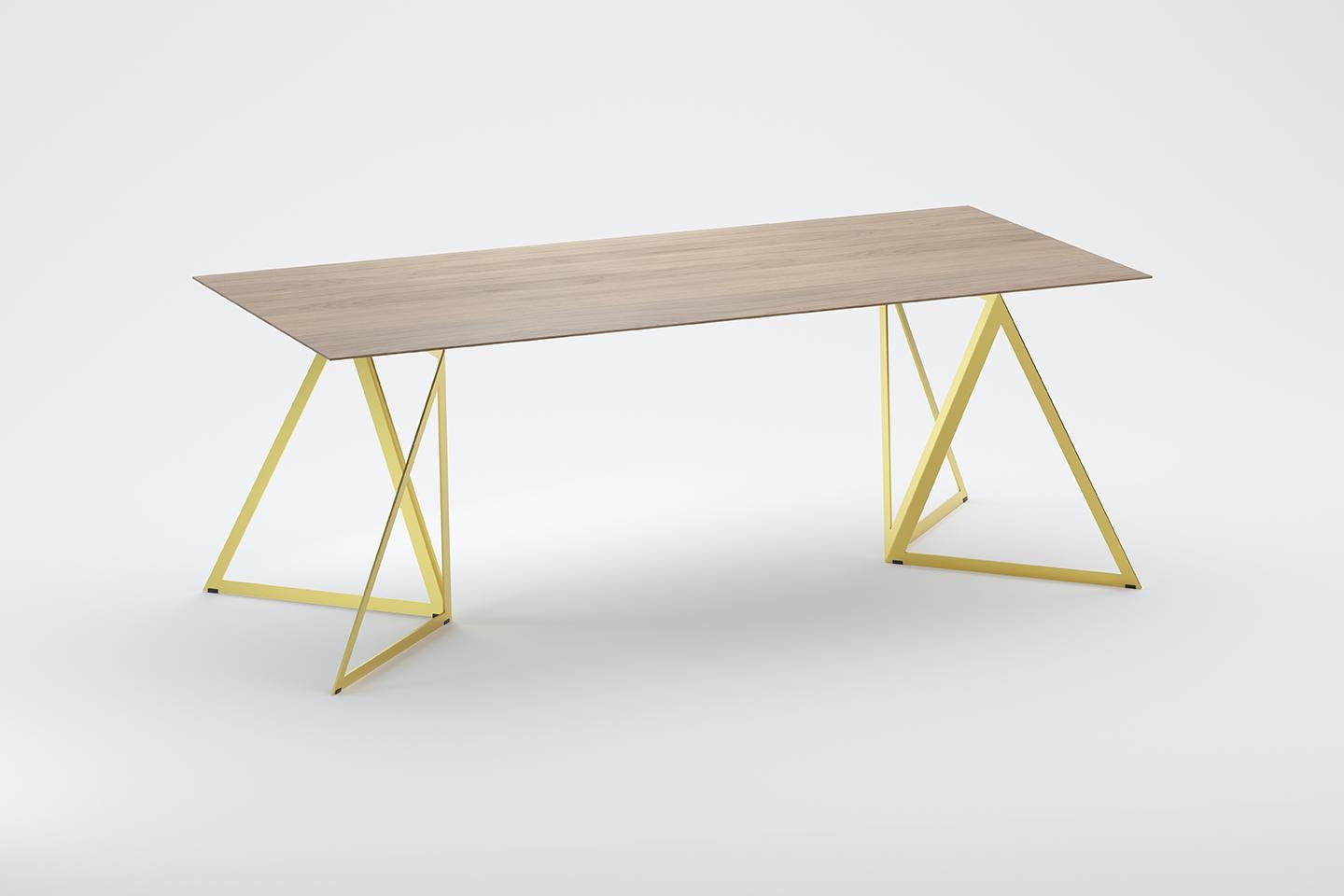 Post-Modern Steel Stand Table 200 Oak by Sebastian Scherer