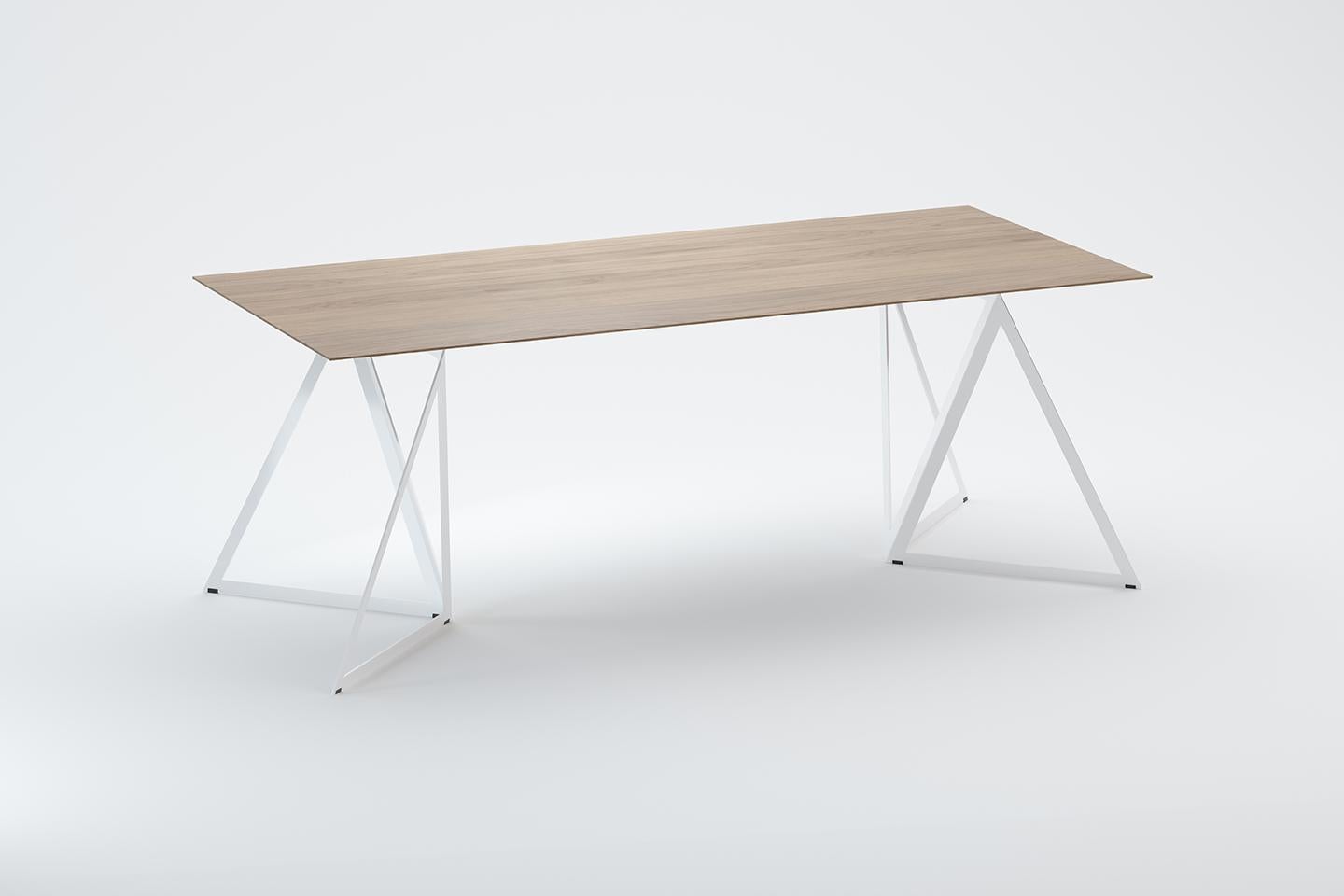 Steel Stand Table 200 Oak by Sebastian Scherer In New Condition In Geneve, CH
