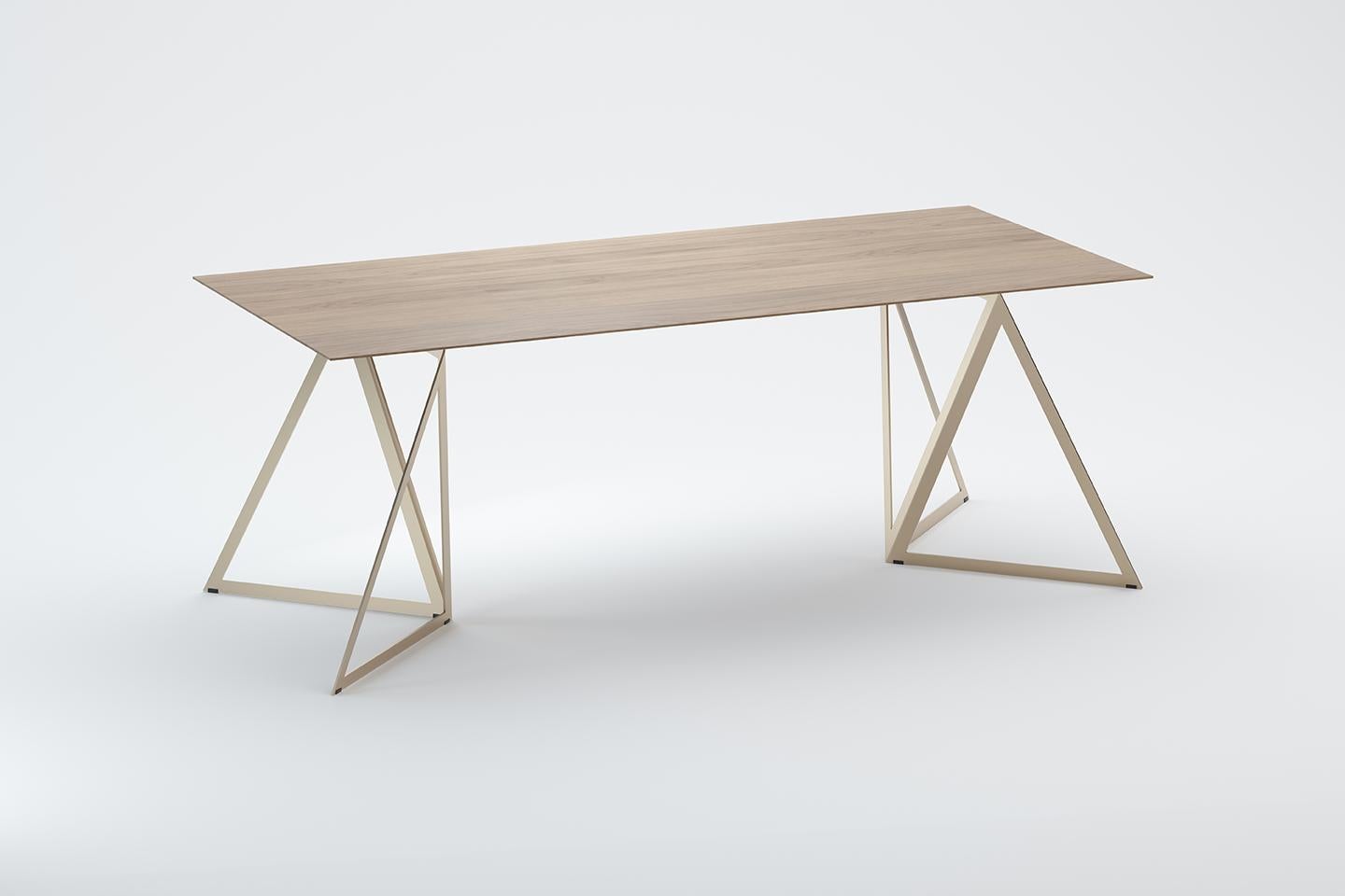 Steel Stand Table 200 Oak by Sebastian Scherer 1