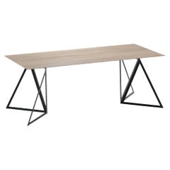 Steel Stand Table 200 Oak by Sebastian Scherer
