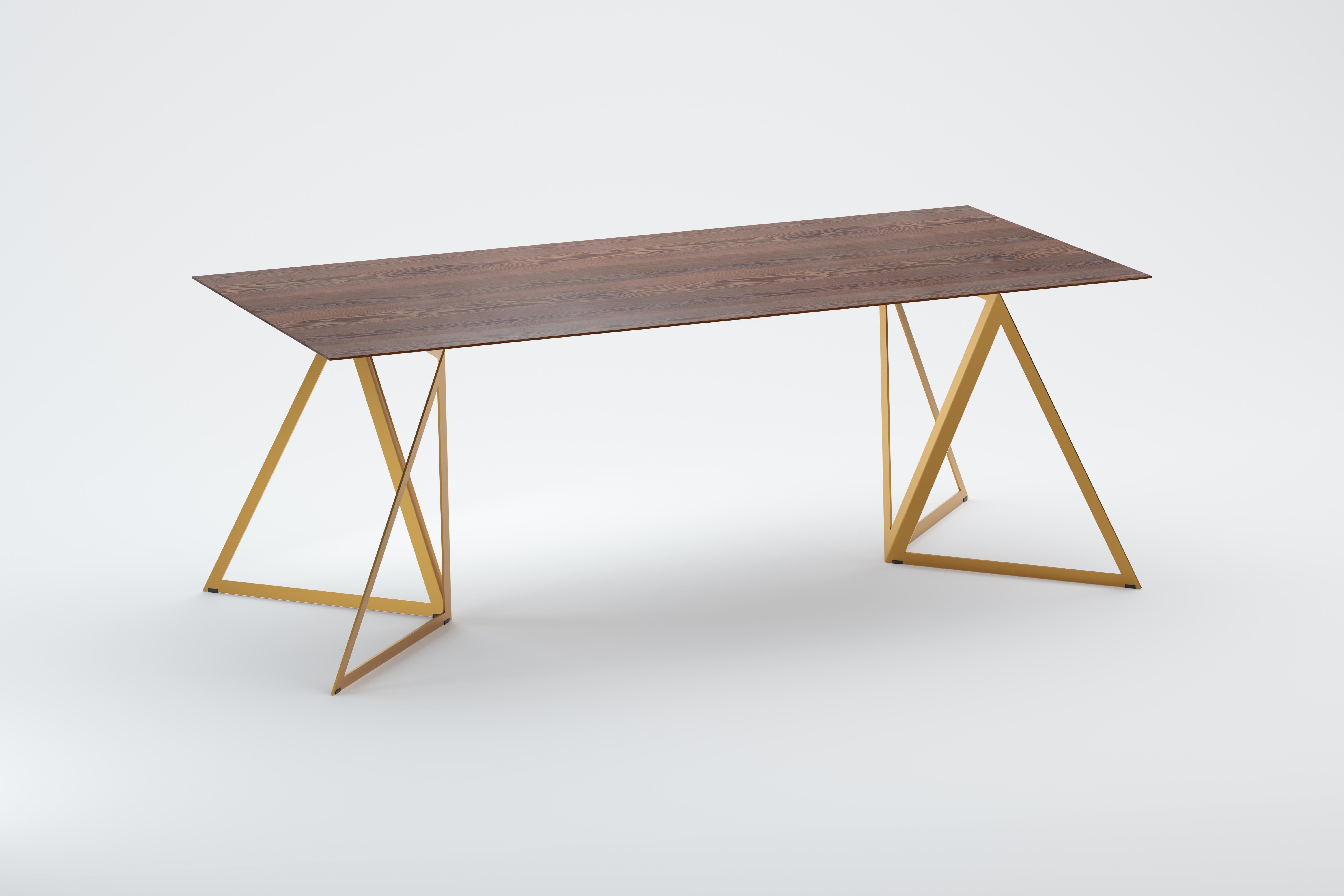 Steel Stand Table 200 Walnut by Sebastian Scherer 5