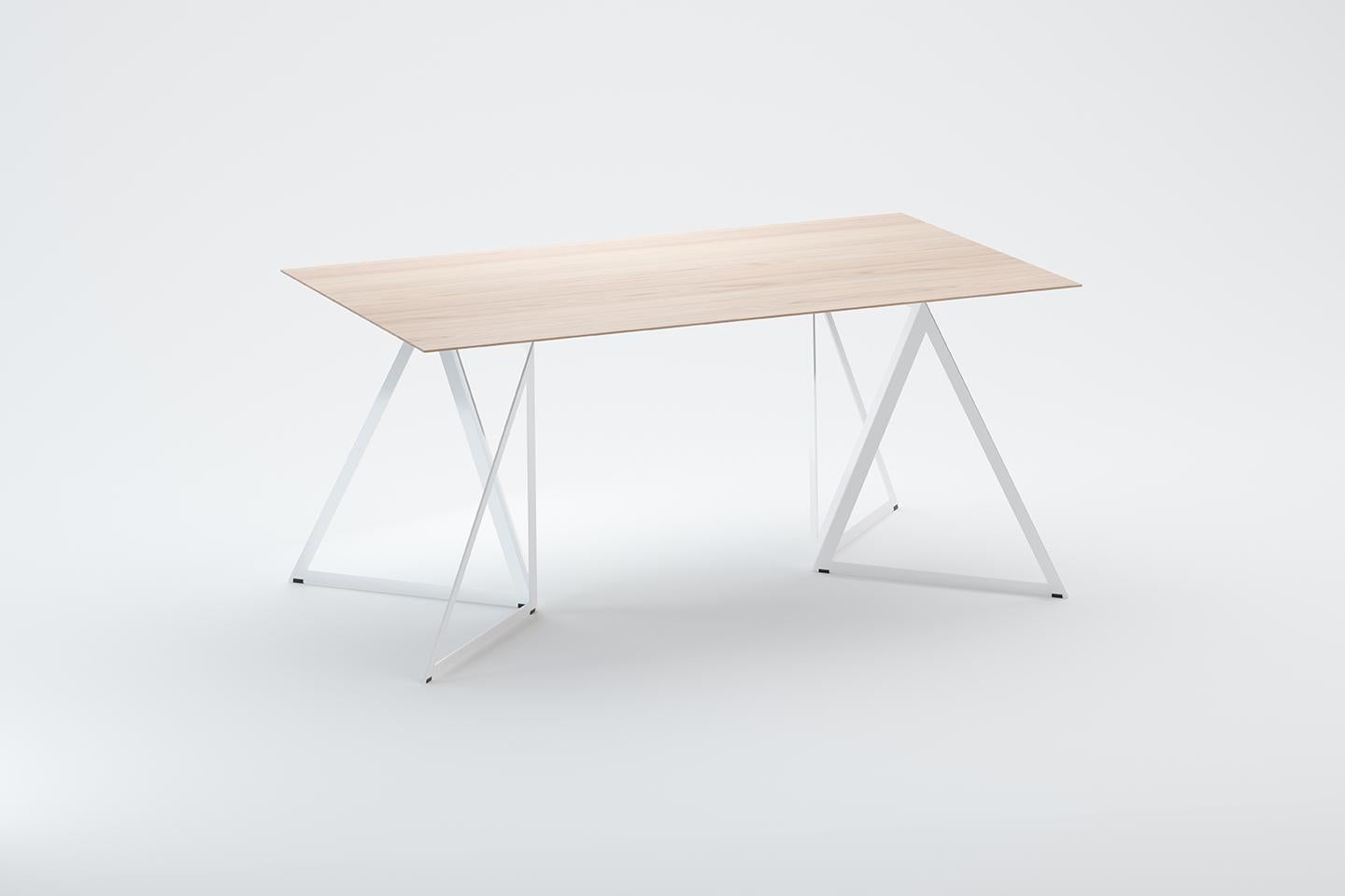 Steel Stand Table 200 Walnut by Sebastian Scherer For Sale 7