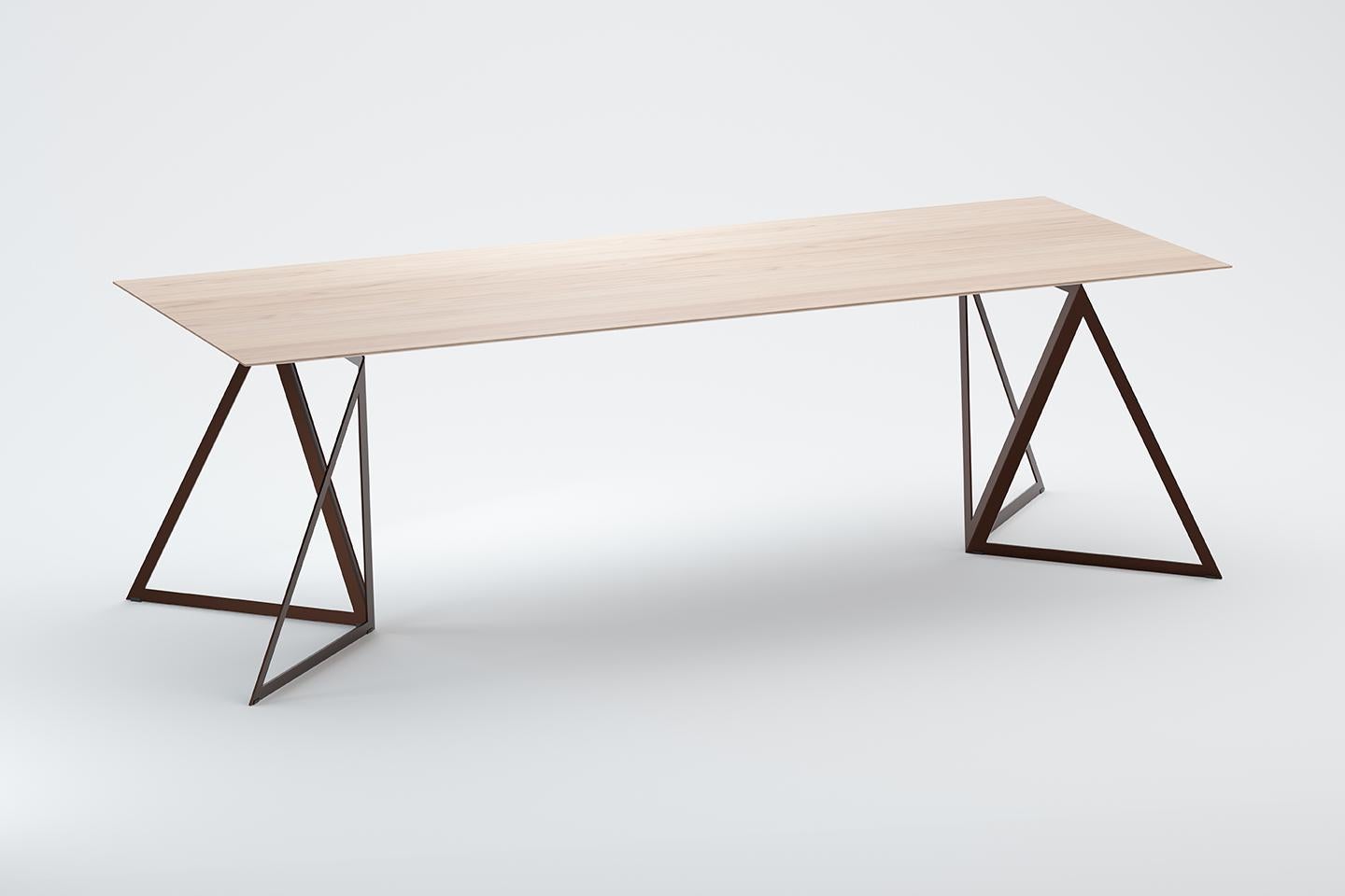 Stahlständer-Tisch 240 Asche von Sebastian Scherer im Angebot 4