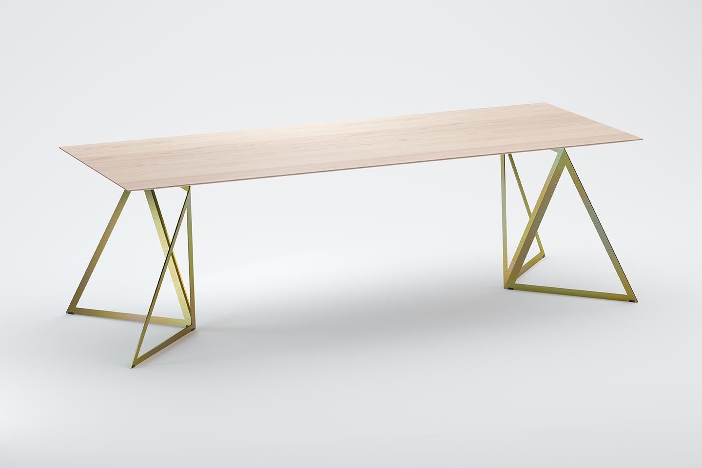 Steel stand table 240 Ash by Sebastian Scherer
Dimensions: D240 x W90 x H74 cm
Materials: Ash, Steel, Wood
Also Available: Colours:Solid wood (matt lacquered or oiled): black and white stained ash / natural oak / american walnut
Steel (matt):