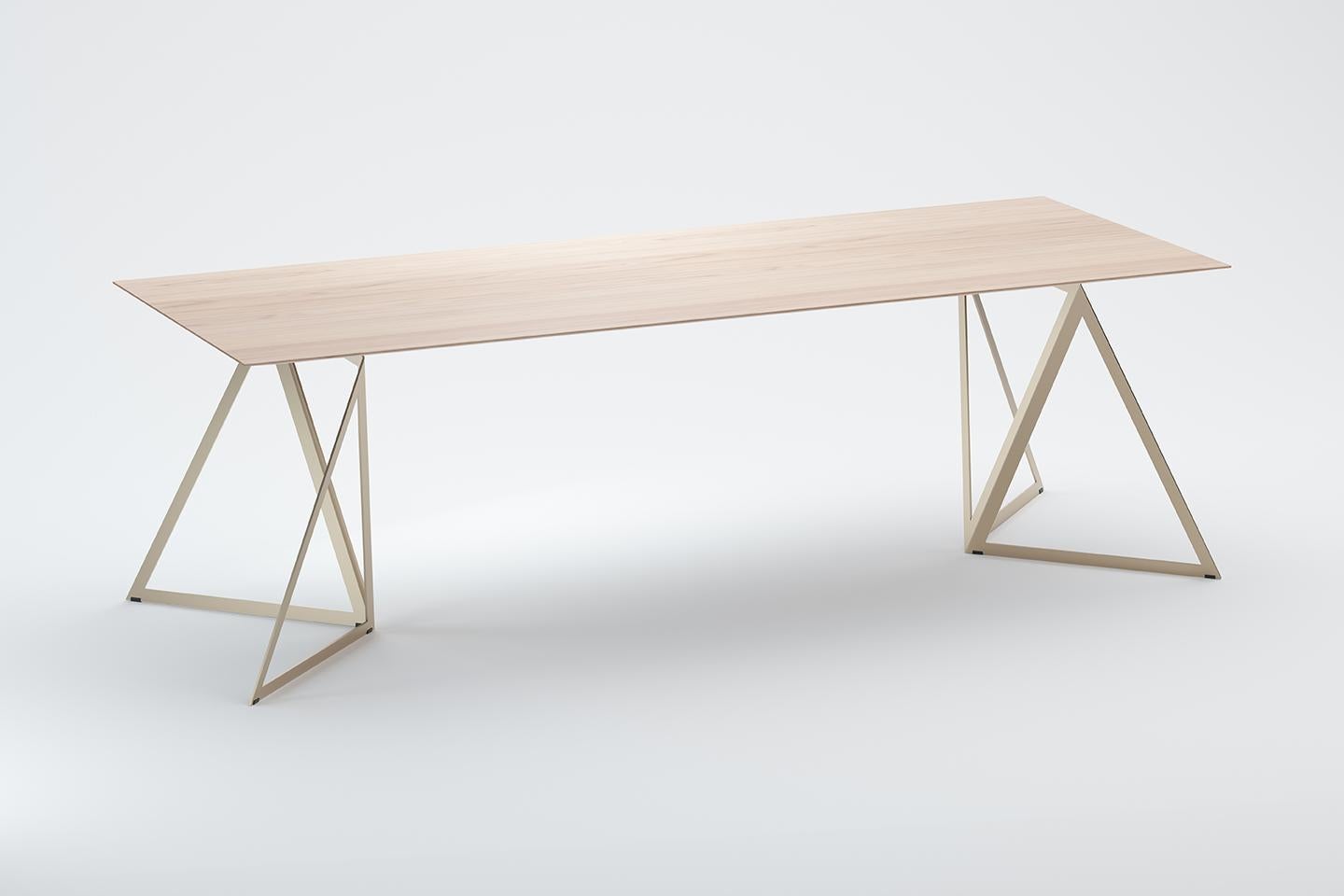 Stahlständer-Tisch 240 Asche von Sebastian Scherer im Angebot 1