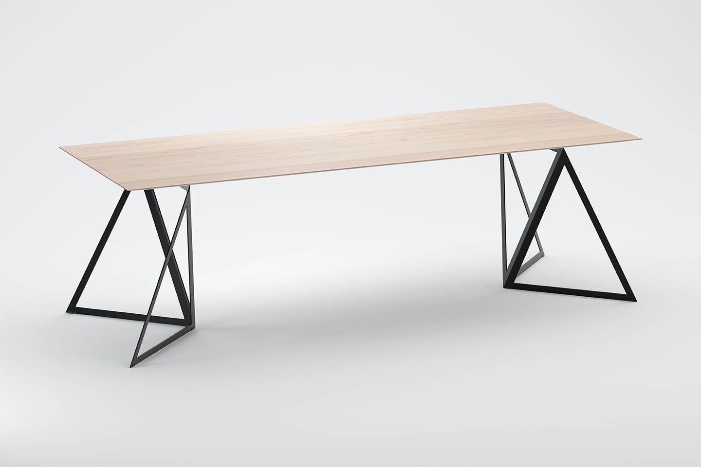 Steel Stand Table 240 Ash by Sebastian Scherer For Sale 2