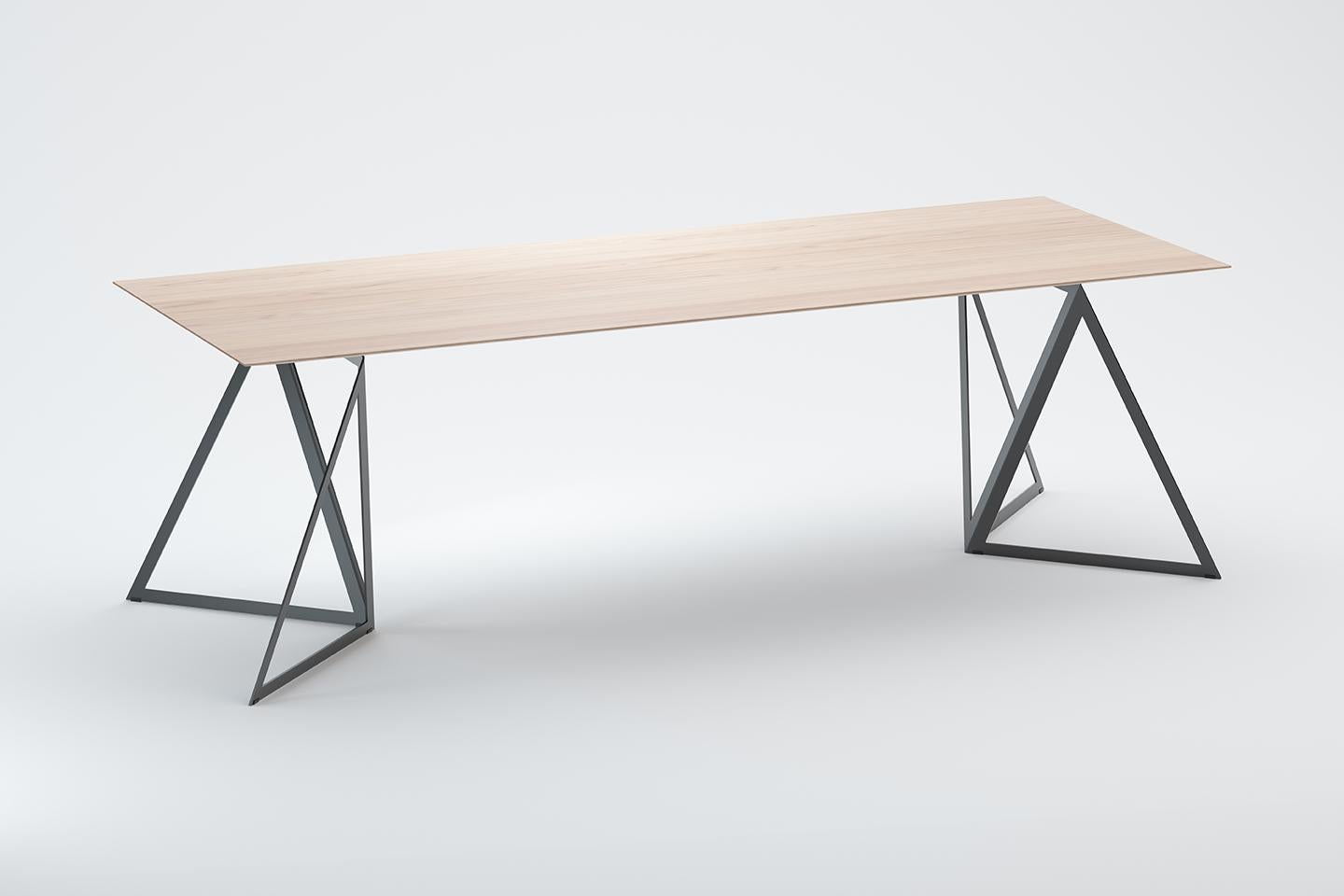 Steel Stand Table 240 Ash by Sebastian Scherer 3