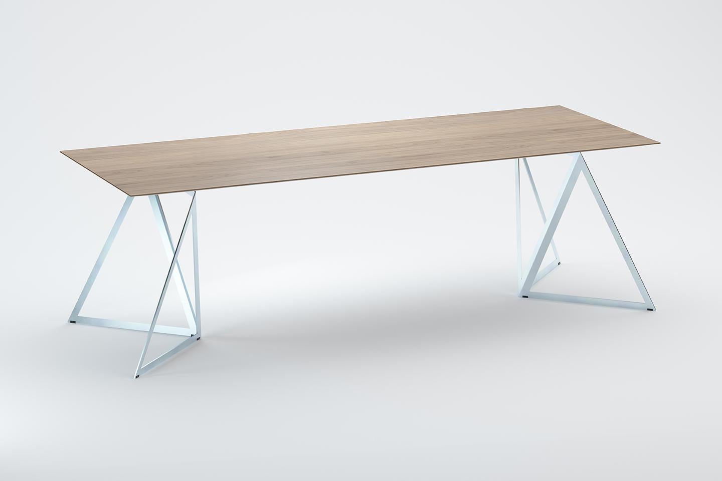 Steel Stand Table 240 Oak by Sebastian Scherer For Sale 6