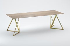 Tavolo da appoggio in acciaio 240 Oak di Sebastian Scherer