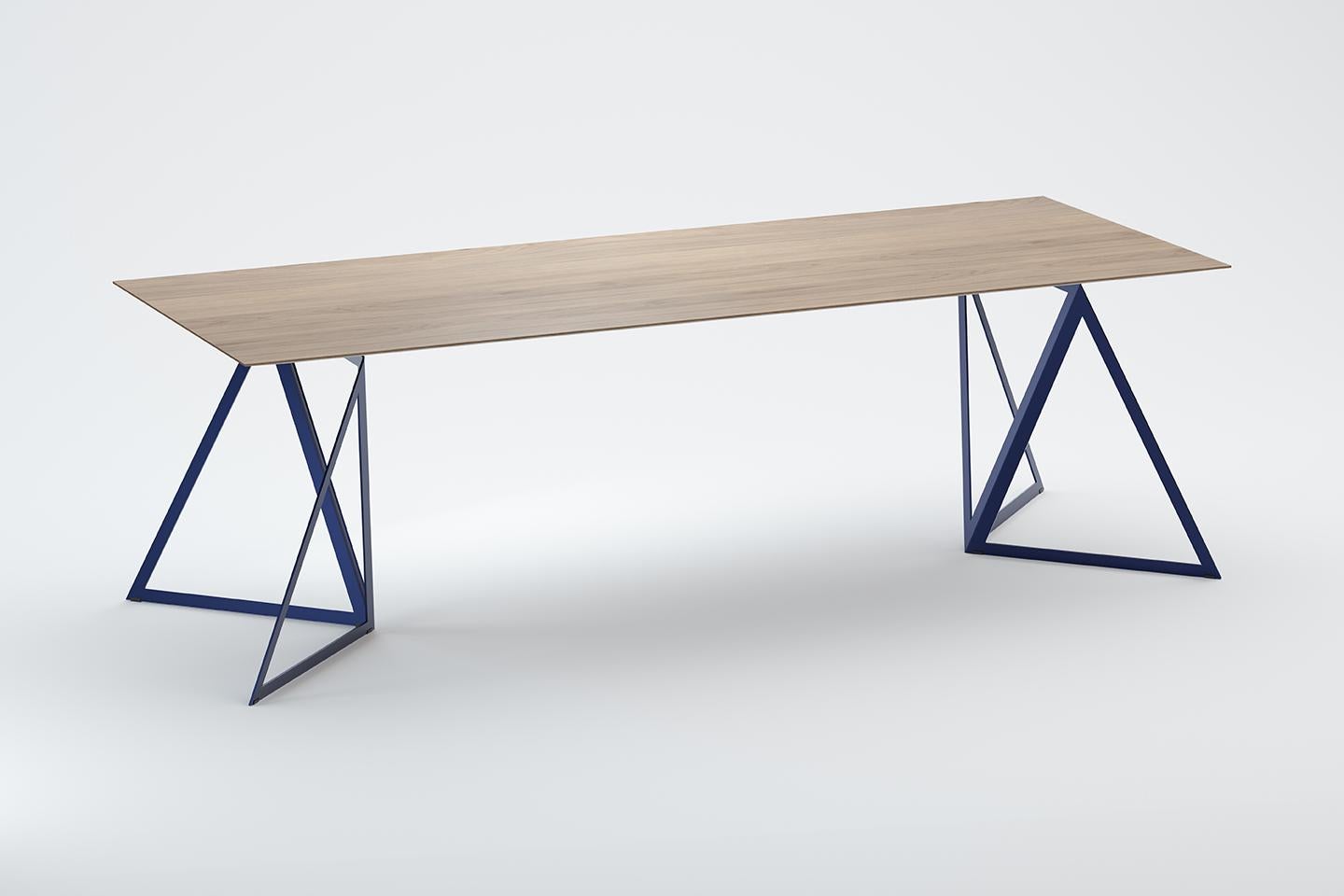 German Steel Stand Table 240 Oak by Sebastian Scherer For Sale
