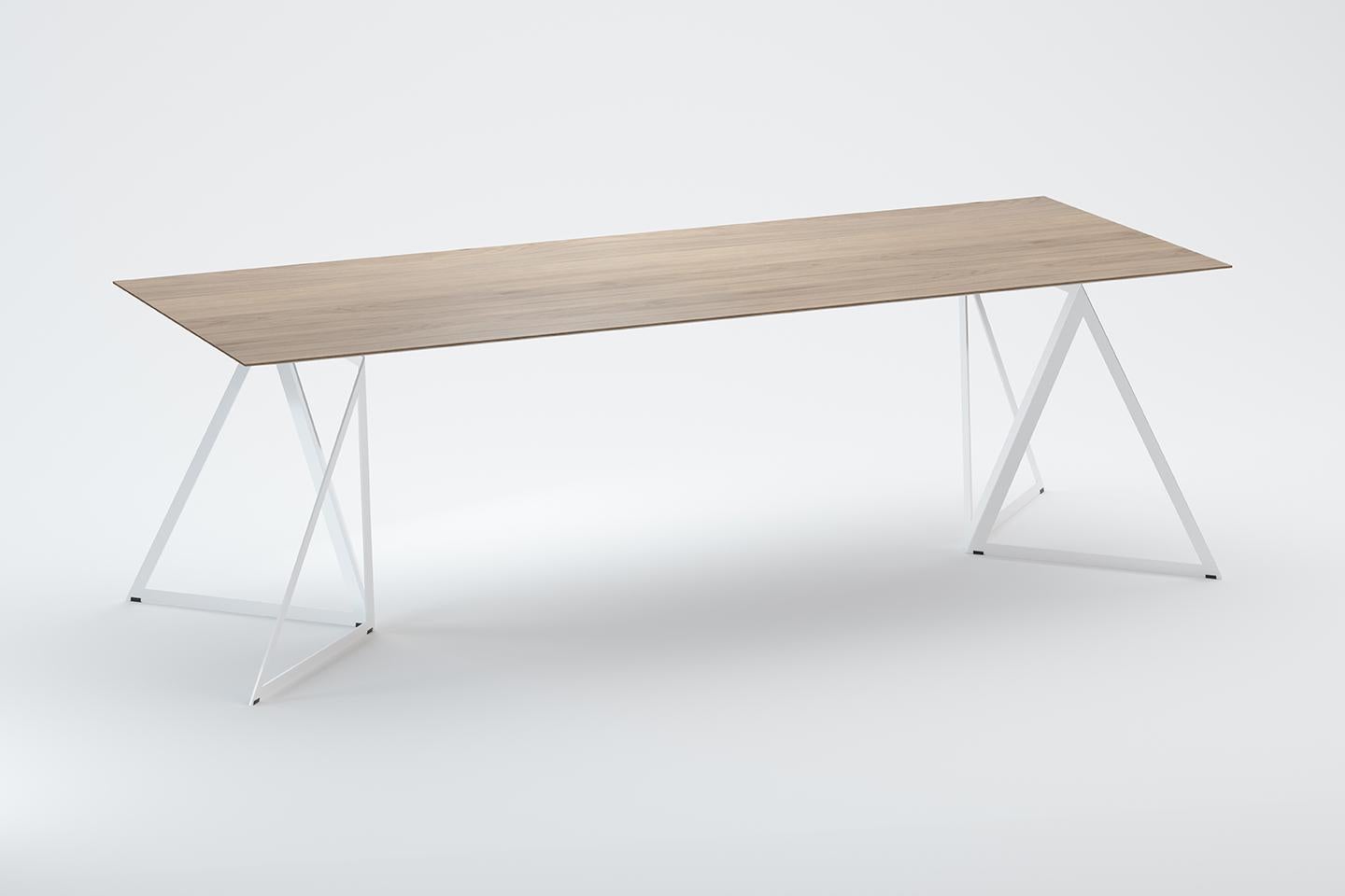 Steel Stand Table 240 Oak by Sebastian Scherer In New Condition For Sale In Geneve, CH
