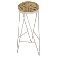 Taburete de Acero Diseñado por IKB191 Studio Tapizado en Mimbre, España 2022