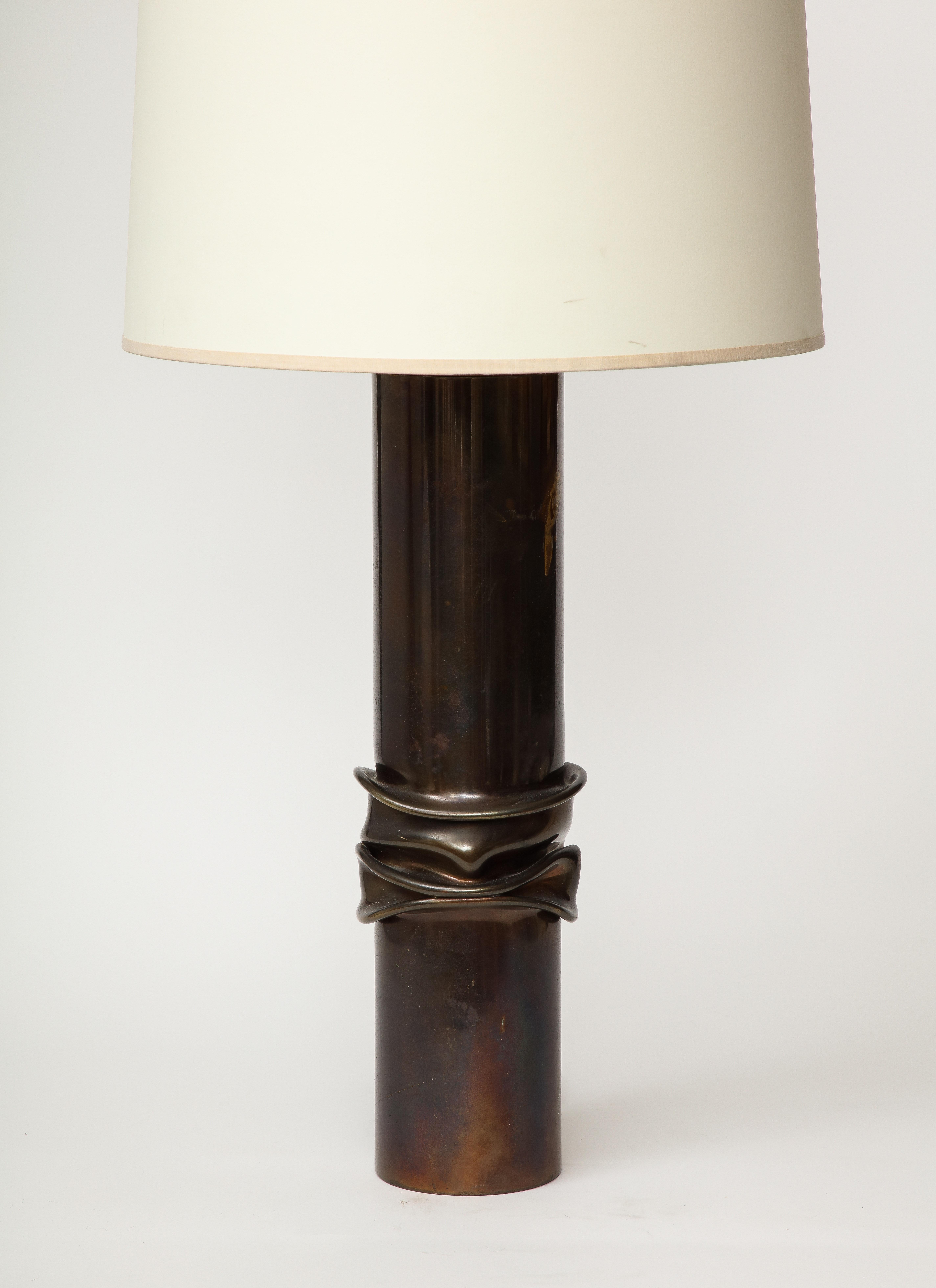 Moderne Lampe de table en acier de Jacques Moniquet, France, vers 1960