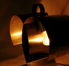 Stahl-Tischlampe im Francois Monnet-Design, 1970er Jahre