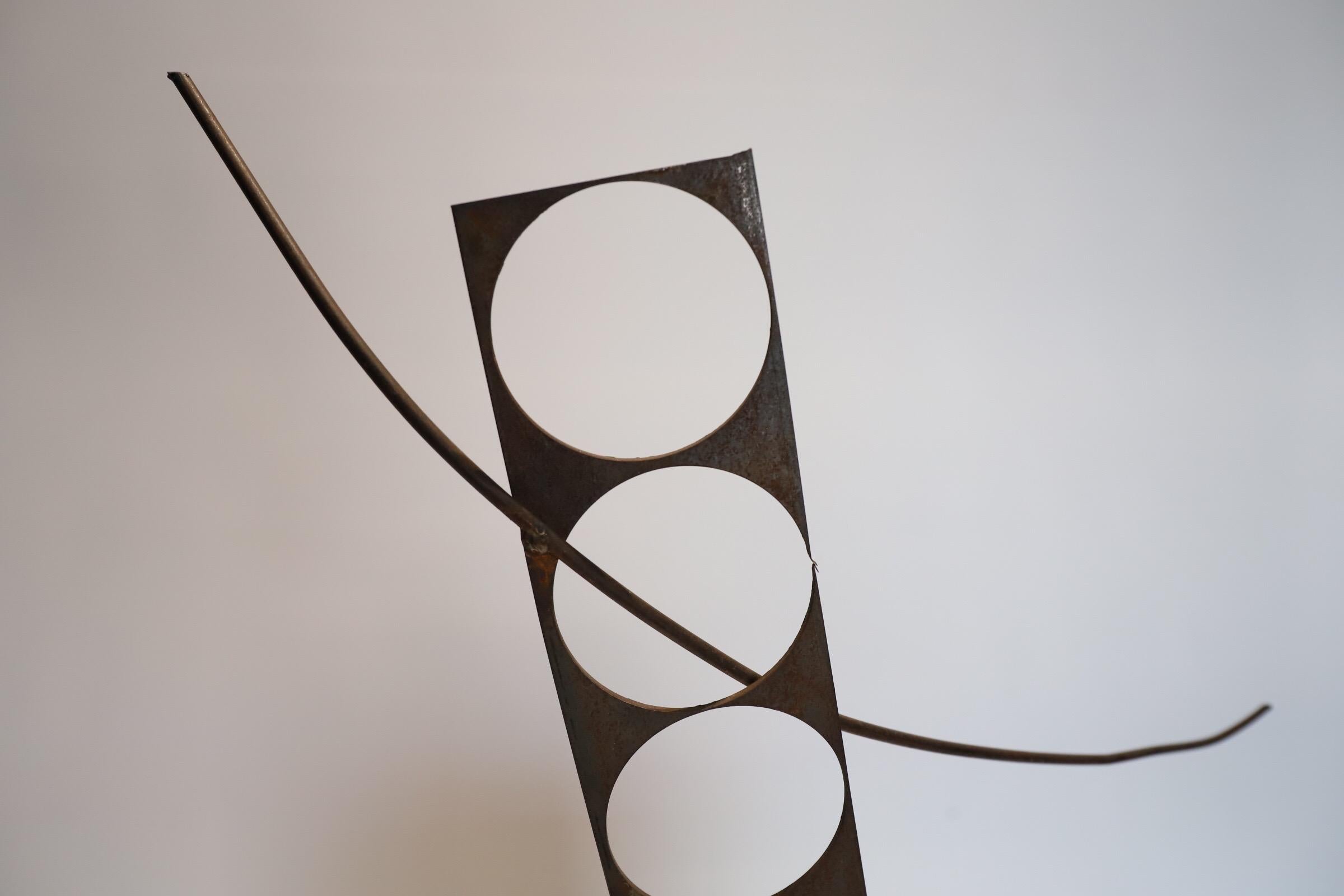 Mid-Century Modern Steel Table Top Sculpture For Sale