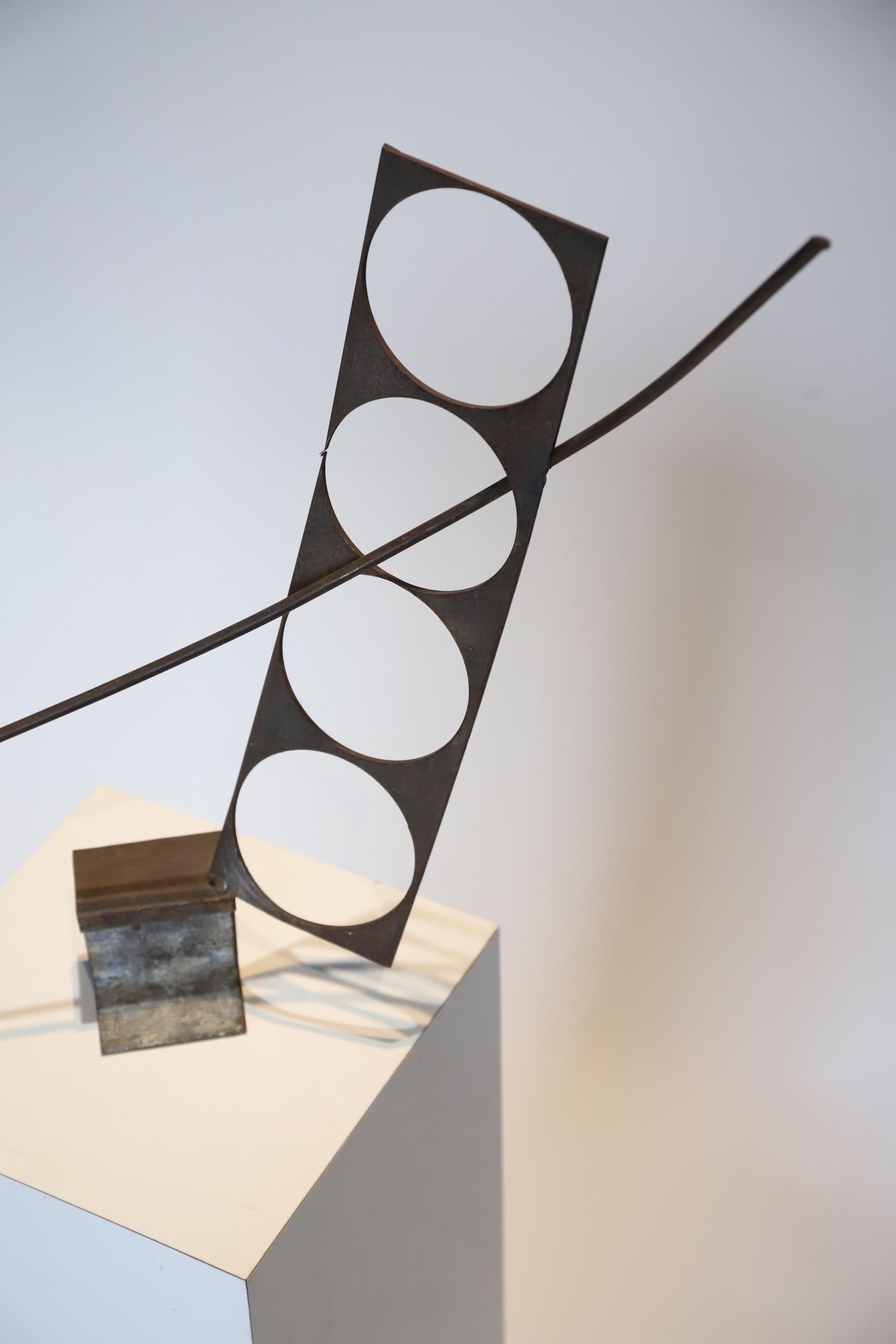 American Steel Table Top Sculpture For Sale