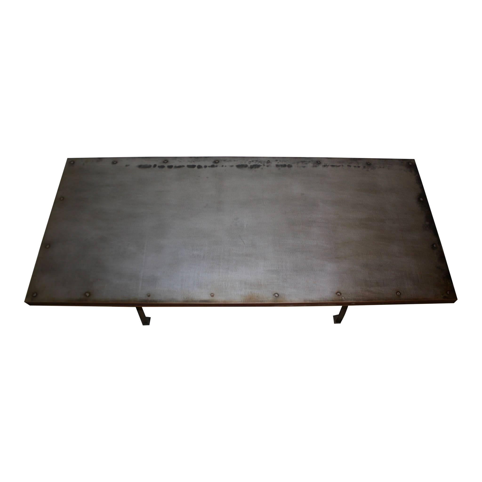 Steel Table with Cast Iron Legs 4